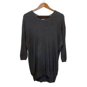 Wilfred Sweater Silk Cashmere Dark Charcoal Gray Knit Women Size Medium